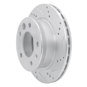 Dodge Sprinter 3500 Brake Rotor (1) - Front Right - R1 Concepts - Drilled & Slotted - Silver - `02-`06